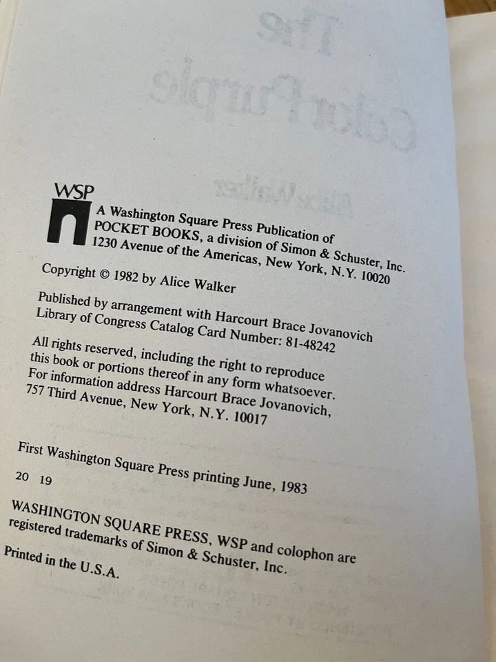 Alice Walker’s The Color Purple - 1st First Edition Print - 1982 Paperback - Image 3 of 4