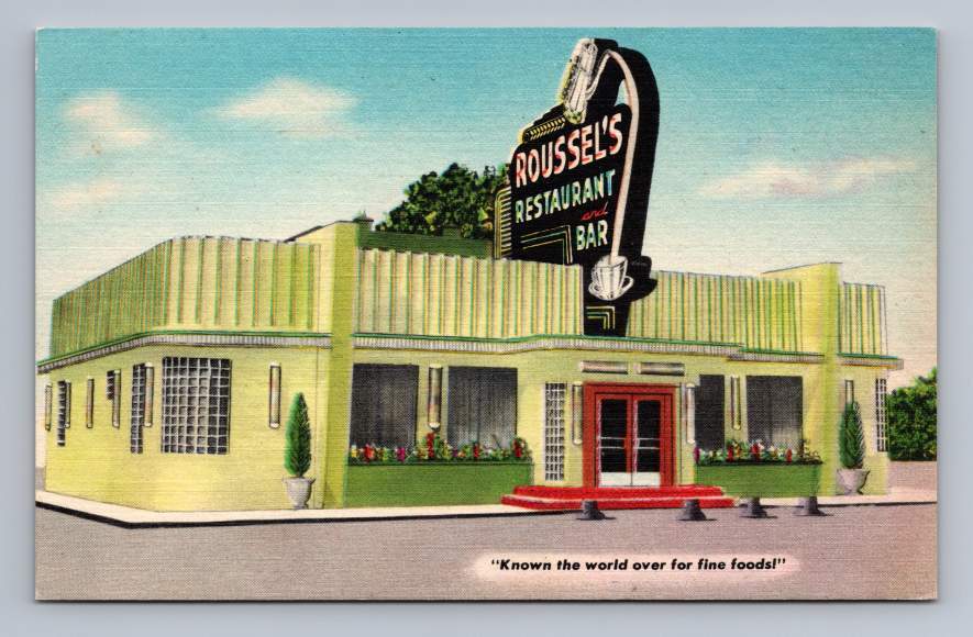 Roussel's Restaurant & Bar LAPLACE Louisiana Vintage Roadside Linen