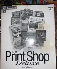 Broderbund The Print Shop Standard Edition User's Manual 1998 6th Edition