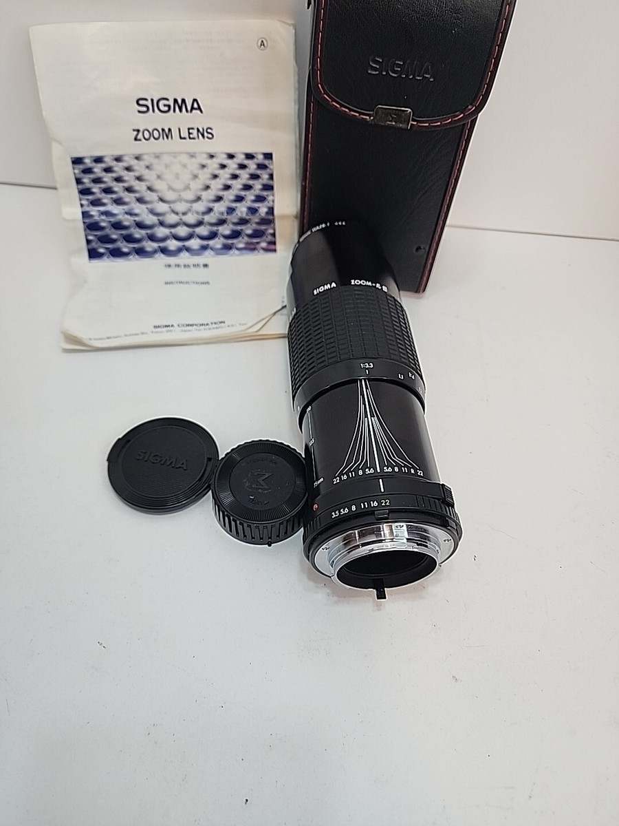 SIGMA Zoom K III 1:3.5-4.5 f = 75~210mm With Case Filter Lens Hood