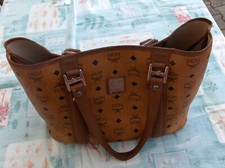 Original MCM Cognac Visetos Shopper Tasche Le...
