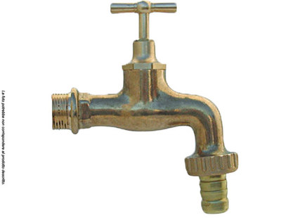 6PZ PL RUBINETTO OTTONE LUCIDO 1/2 CON PORTAGOMMA