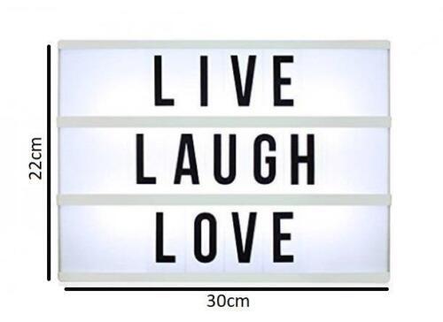 Light Up Letter & Symbol Box Cinematic Led Sign Wedding Party Cinema Plaque - Picture 9 of 19