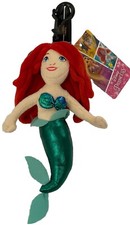 NWT Disney The Little Mermaid Ariel 8  Plush Zipper Keychain/Bag Clip Accessory