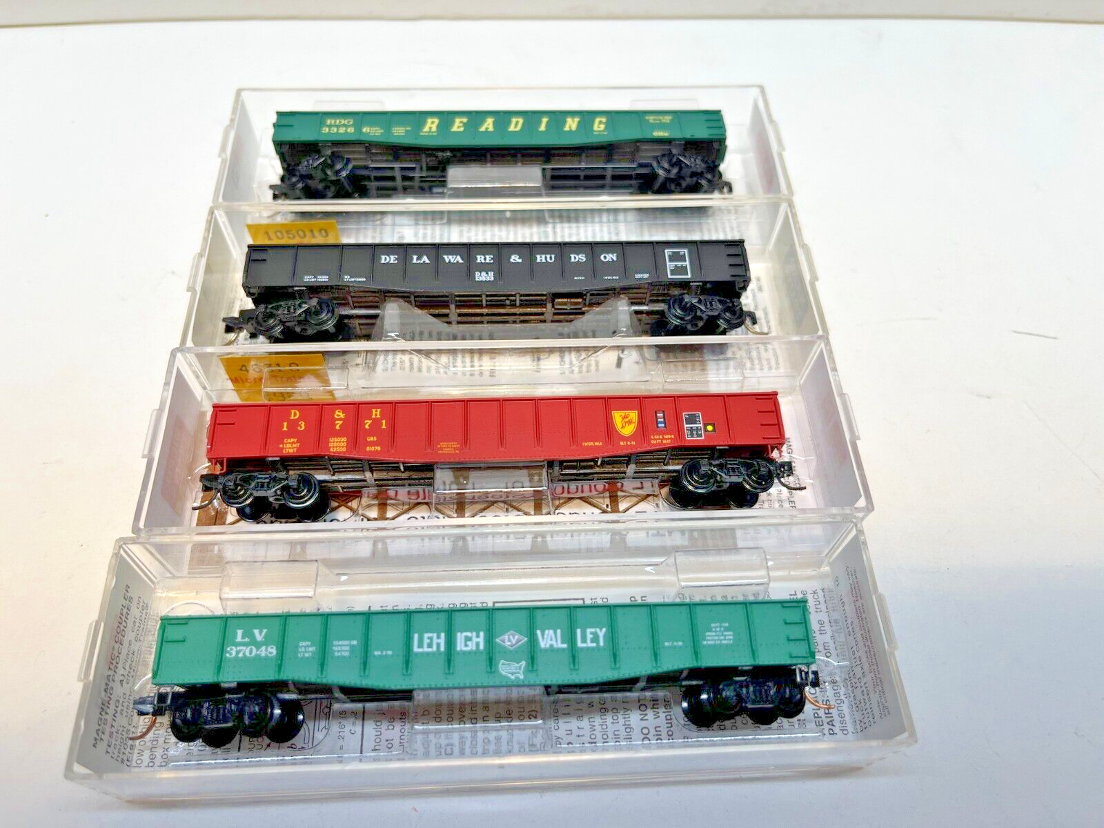 DELAWARE & HUDSON READING LEHIGH VALLEY 4 CAR RUNNER PACK MICRO TRAINS