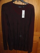 CLAIBORNE - MEN - SWEATER - BURGUNDY - SIZE 2XL  PK-39-5 