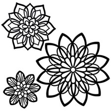 3 Pieces Metal Flowers Wall Decor Black Wall Decor Flower Art Wall Decor Farmhou