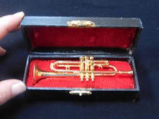 Miniature Tuba  Case 3.75" Brass for Display does not Play 