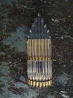 ARt DECO Style Brass & Glass Wall Lamp New