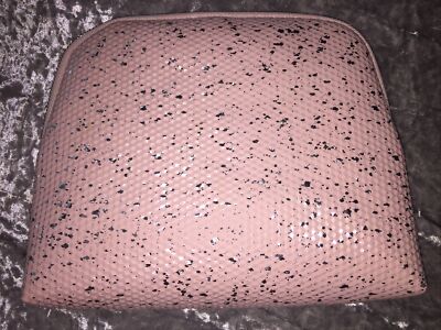 ULTA BEAUTY Pink/Silver Textured Makeup Toiletry Bag Zipper