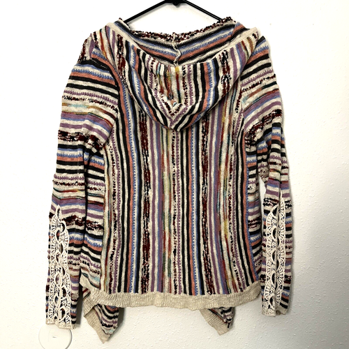 American Rag Sweater Open Front Striped Boho Size S - Picture 7 of 7