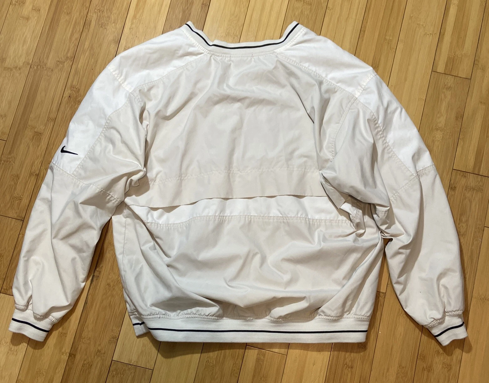 OFF WHITE X NIKE Pullover da golf Nike uomo bianchi con fodera collo a V taglia XXL 2XL