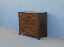 Comò cassettone scantonato in legno massello di noce, fine '800 - L 110 cm!