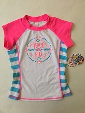 NEW SO Girls Swim Rash Guard Top Beach Girl UPF 50 Size XS