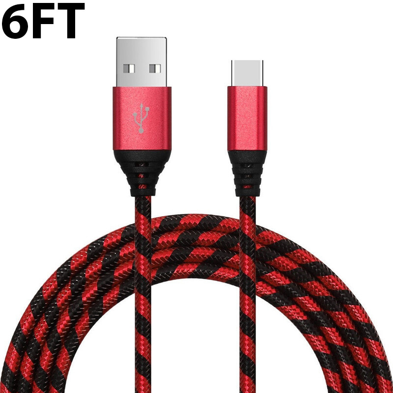 6ft USB C Fast Charging Cable for Samsung Galaxy S8 S9 S10 Plus Note 8 9