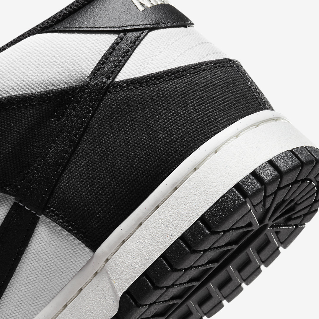 Nike Dunk Mid Canvas Panda Black White Retro Sneakers DV0830