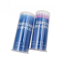 100×Dental Microbrush Disposable Bendable Applicators Tips Micro Brush Cleaning