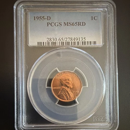 Photo of a 1955-D Lincoln Wheat Cent from an eBay listing that sold on Jul 17, 2026