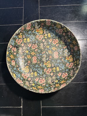 Vintage Highmount Japanese Paper Mache Round Serving Bowl 9'' Alchol Proof