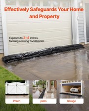 Flood Barrier, 4 Pack, 5 x 0.7 ft Flood Bags Activated by Water, Reusable Water
