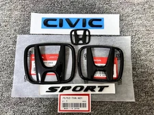 Genuine OEM Black H+ Logo Emblem 1Set Fit For Honda CIVIC 2022-2025 Sport Sedan