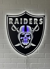 Metal Raiders LED Wall Decor, Gaming Room Lighted Sign