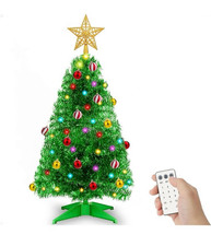 3 FT Small Artificial Green Christmas Tree w/ 50 Warm White Multicolor Lights