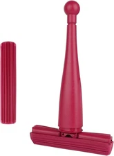 Red, Short Rotatable Hand Wash-Free Flat Squeeze with Crevice Brush and Reu