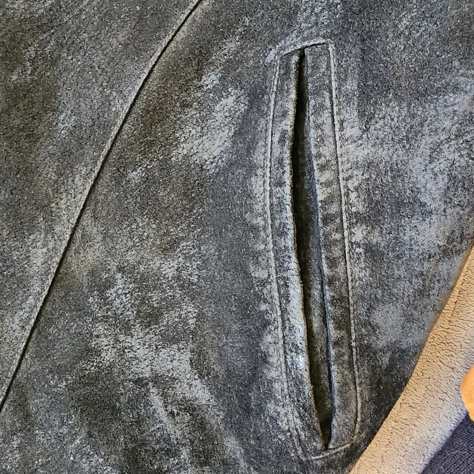 Cripple Creek Western Leather Jacket Men's Cowboy Black And Brown Medium - Image 4 of 4