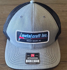 Richardson 112 Trucker Hat - Gray/Black - Mesh Back - Snapback - Adjustable
