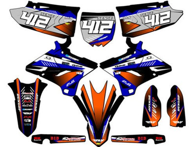2008-2014 Polisport Restyle YZ 125 Anstieg Blau Senge Grafiken Set Kompatibel W