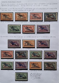Memel. Three Pages. Shades & Varieties on May 1922 Airmail FLUGPOST issues. (a)