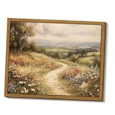 Framed Wall Art for Living Room Flower Canvas Art Wall 10"L x 8"W Floral Road