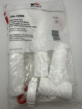Lot Of 6 Keeney 1-1/2 x16 White Double Bowl Sink Center Outlet Waste 130A-16WK