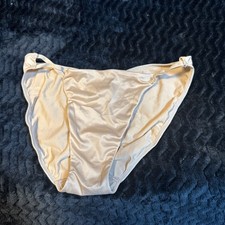NWOT VINTAGE VICTORIAS SECRET SATIN small RUCHED STRING BIKINI DOUBLE STRING Y2K