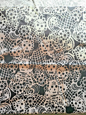 FLORA DE LOS MUERTOS Alexander Henry 2004 Skull Fabric 11" x 43