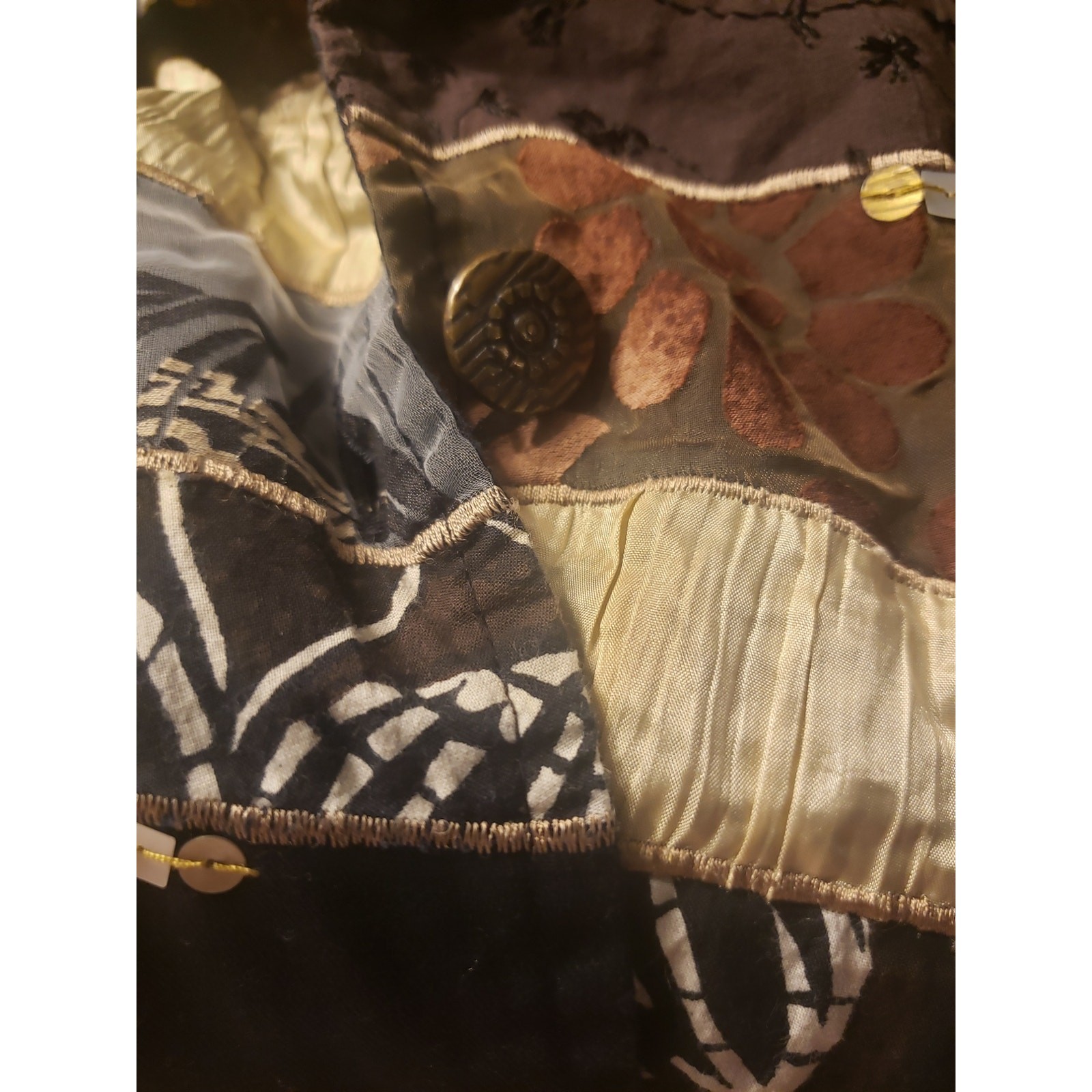 Units Vintage Patchwork button-Up Jacket Large Be… - image 3