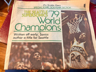 1979 Supersonics championship newspaper