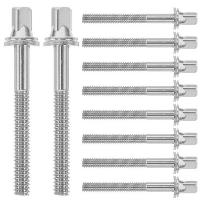 18Pcs Reusable Drum Tension Rods M5x45mm Silver Iron Drum Mounting Hardware
