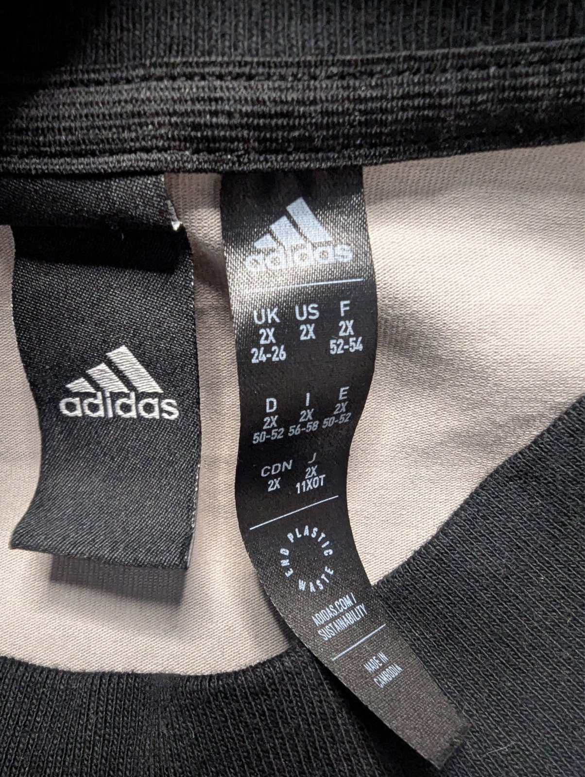 Adidas x Marimekko -Women's Cropped T-Shirt - Beige Black Logo Tee -UK24-26 Rare image 3