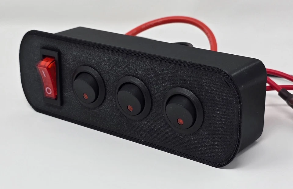 1999-2004 Ford F-250 F-350 pré-fio tamanho 2/3 acessório cubículo painel 3 interruptores - Imagem 2 de 4