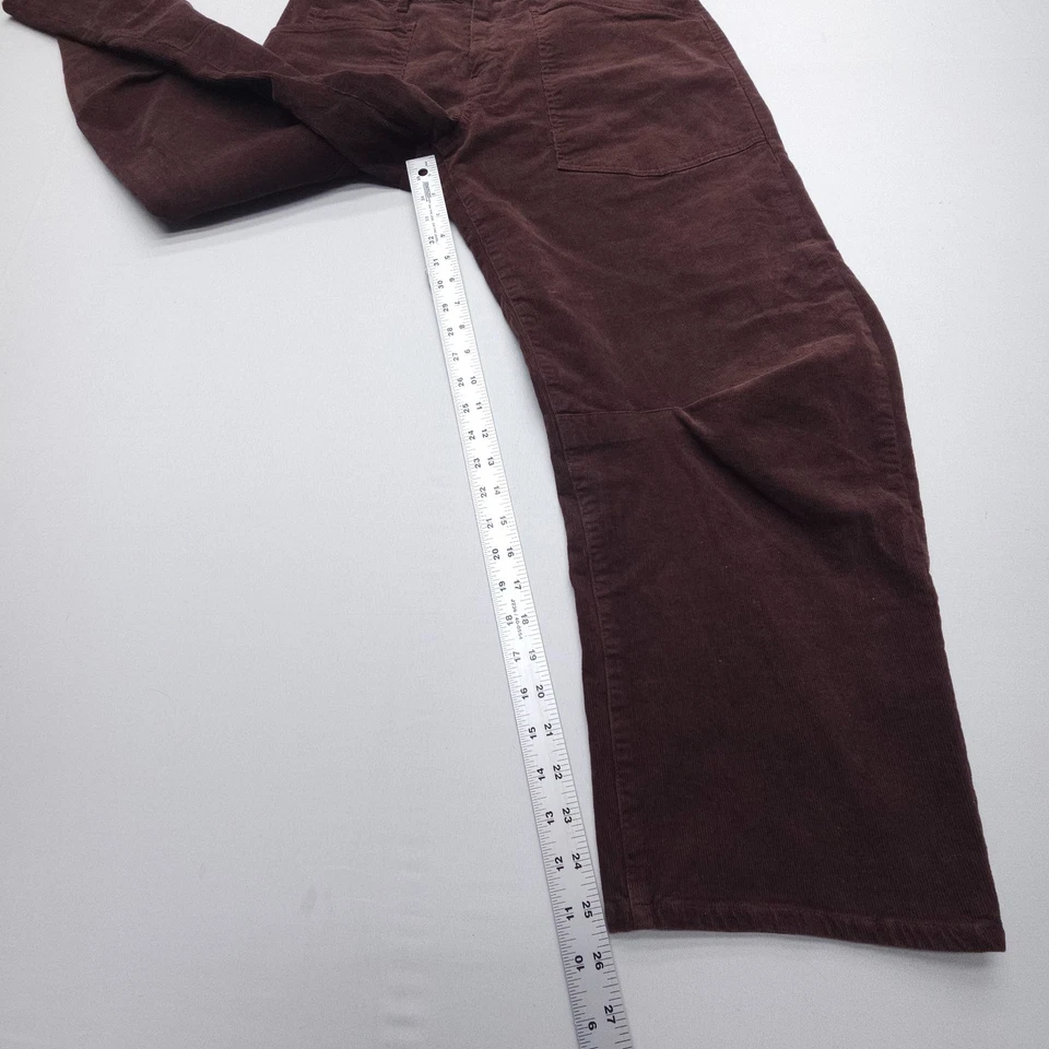 Nili Lotan Shon Pants Womens 8 Merlot Corduroy High Rise Baggy Wide Bow EUC - Image 4 of 4