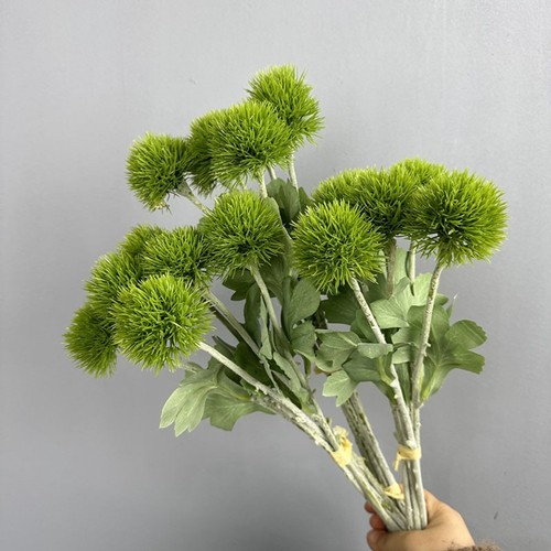 6 Head Artificial Hairball Bouquet Real Touch Fake Flowers Wedding Party Decor