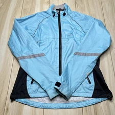 Showers Pass Waterproof Cycling Long Sleeve Full Zip Jacket Blue - Womens Medium