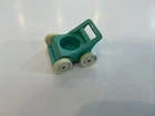 Vintage 1972 Fisher Price Little People Light Blue Baby Nursery Stroller