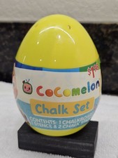 2024, Cocomelon Chalk Set w/ Chalkboard Stencil Chalk Stick, Sealed NEW