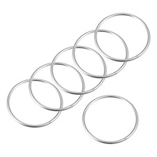 304 Stainless Steel Welded O Ring 100mm 3.94" External Dia. 5mm thickness 6pcs