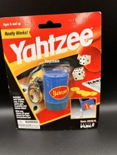 Vintage Yahtzee Mini Travel Game Keychain Basic Fun 2000 New In Package