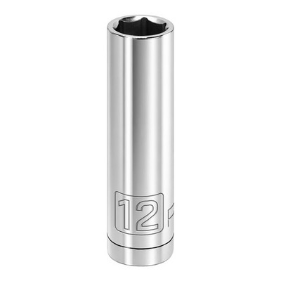 Powerbuilt 3/8 Inch Drive x 12 MM 6 Point Deep Socket - 641212