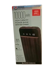 High Capacity Portable Power Bank Power To Go 10,000 Mah USB-C Fast Charge 